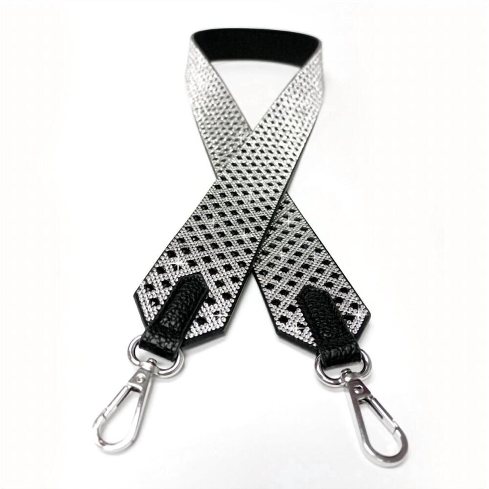 NEW JACQUELINE KENT women's aristocrat purse strap in silver